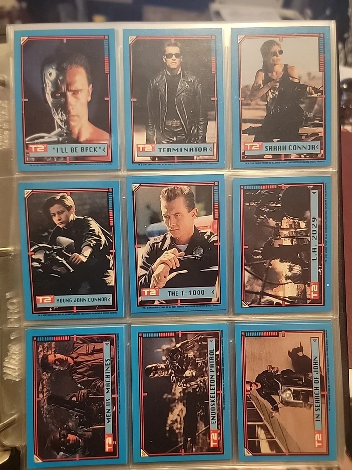 Lote de juegos de tarjetas coleccionables de películas Terminator Judgment Day T2 1991 1+2 - 140+138 tarjetas Foto 2 de 4