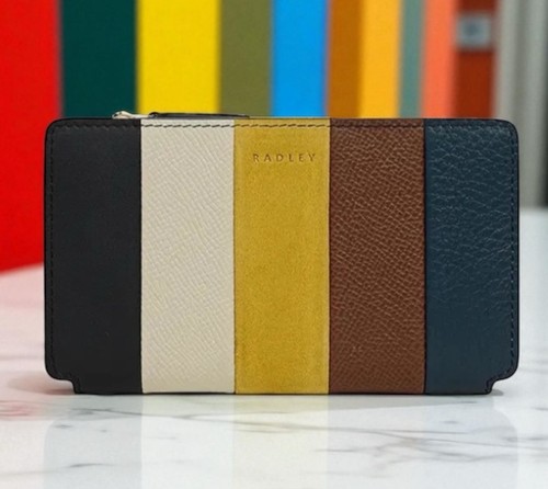 No P&P Radley Coin Street Leder Patchwork Medium Ziptop Geldbörse Ocker 112056 - Bild 1 von 6