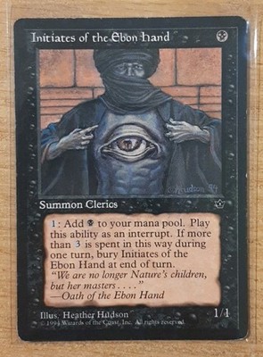 1994 MAGIC THE GATHERING FALLEN EMPIRES INITIATES OF THE EBON HAND (HUDSON) TD25