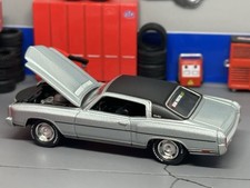 1970-1972 Chevy Monte Carlo Ss Cortez Silver Opening Hood 164 Scale