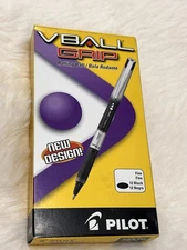 35471 Pilot Vball Grip Liquid Rollingball Pen, Blue, Ex Fine 0.5mm, Pack of 12