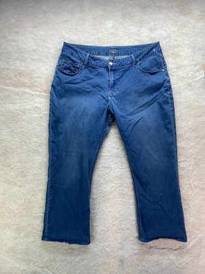 Riders by Lee Womens Plus Size 16W Medium Wash Mid Rise Bootcut Denim Jeans