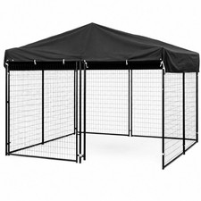 Heavy Duty 10x10ft Dog Kennel Roof Cover Waterproof UV Resistant Shade Canopy