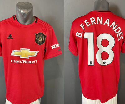 Manchester united FERNANDES ユニフォーム　半袖 Manchester United B. Fernandes Jersey 2019/2020 Football Mens Home