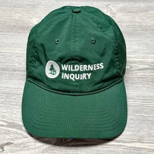 Wilderness Inquiry Green Adjustable Baseball Cap Hat The Game WPL 11530 97% Poly