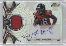 2015 Topps Finest Rookie Refractor Justin Hardy #RRAP-JHA Patch Auto 4iu