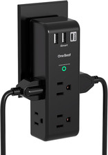 PD 30W Surge Protector Outlet Extender, Rotating Plug, 6 AC Multi Plug Outlet w