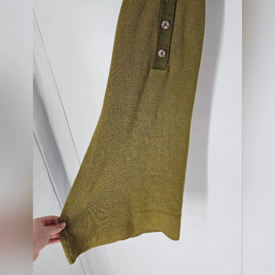 Mini Vestido Torn By Ronny Kobo Verde Oliva Elástico Tejido Mila S Foto 2 de 4