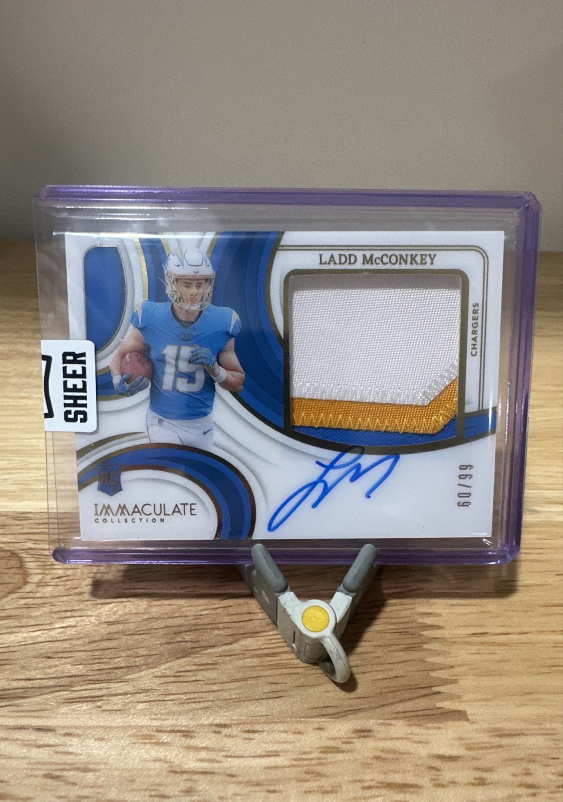 2024 Panini Immaculate - Premium Patch Rookie Auto Ladd McConkey #PPRA-LMY /99