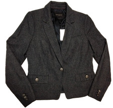 Women s Size 8 BANANA REPUBLIC Charcoal Wool Blend Blazer New With Tags