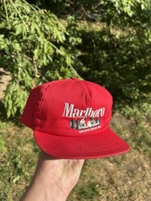 Vintage SnapBack hat cap Marlboro racing team Indy race car 1992 adjustable