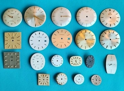 Uhrmacher Zifferblatt Konvolut   IWC, Stowa, BWC, Precimax + 585 Weißgold Biko 