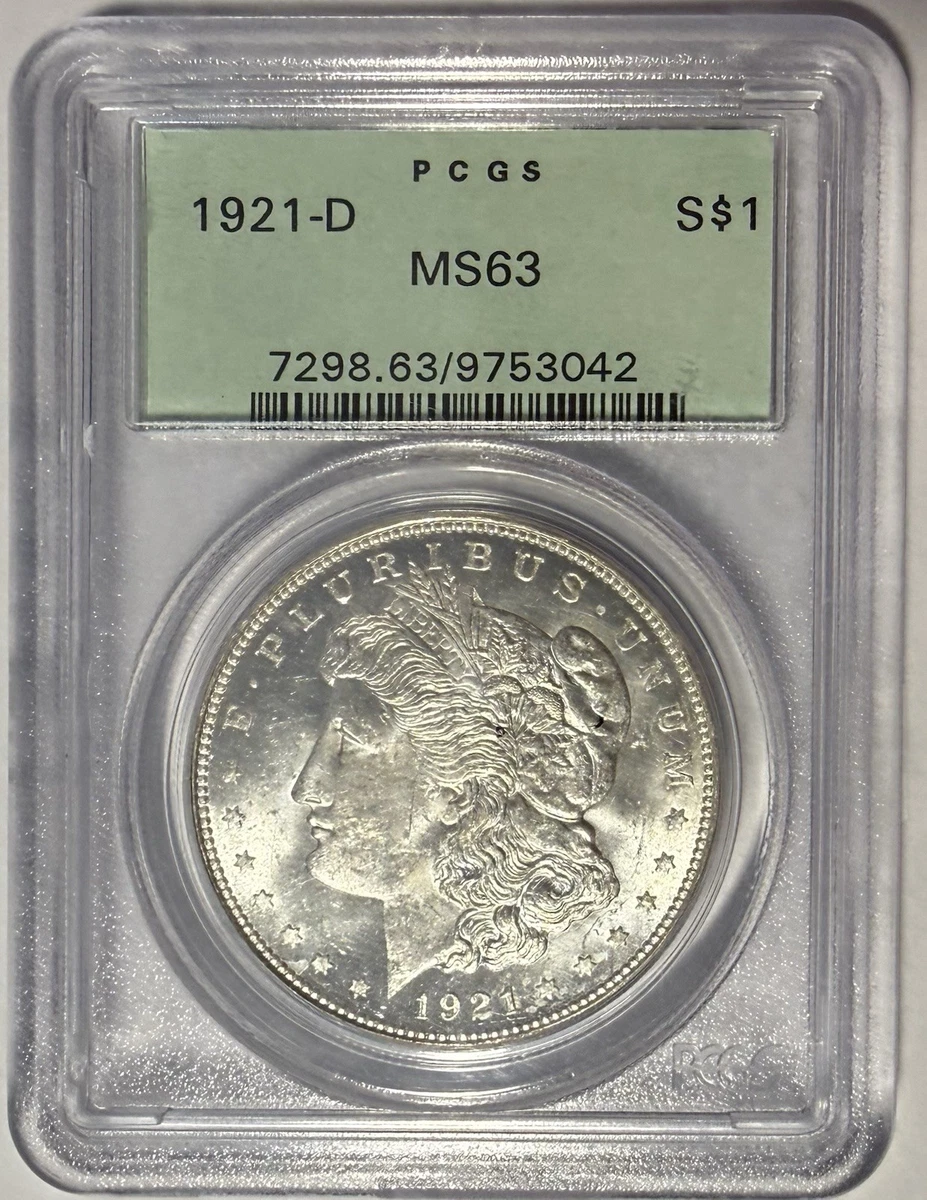 MS 63 Graded 1921 Year Morgan US Dollars (1878-1921) for sale | eBay
