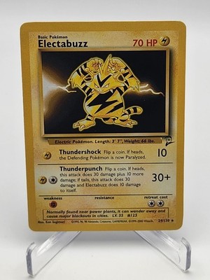 2000 Pokémon Base Set 2 Electabuzz 24/130 Rare LP TCG Nintendo Wizards 