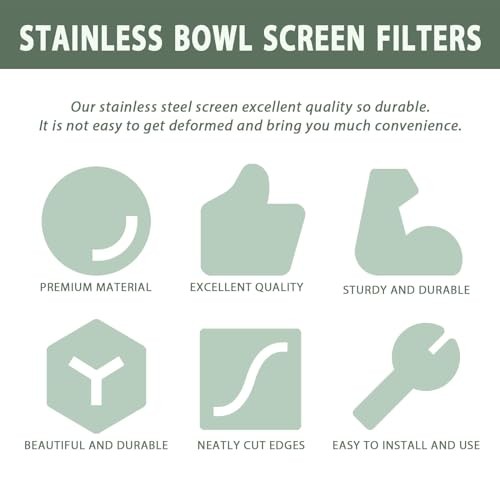 50 Pcs Cone Pipe Screens,1/2 Inch Tapered Design Clean Pipe Screens, 0.5 Inch - Bild 2 von 8