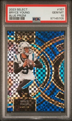2023 PANINI SELECT BLUE PRIZM #167 BRYCE YOUNG 58/149 PSA 10