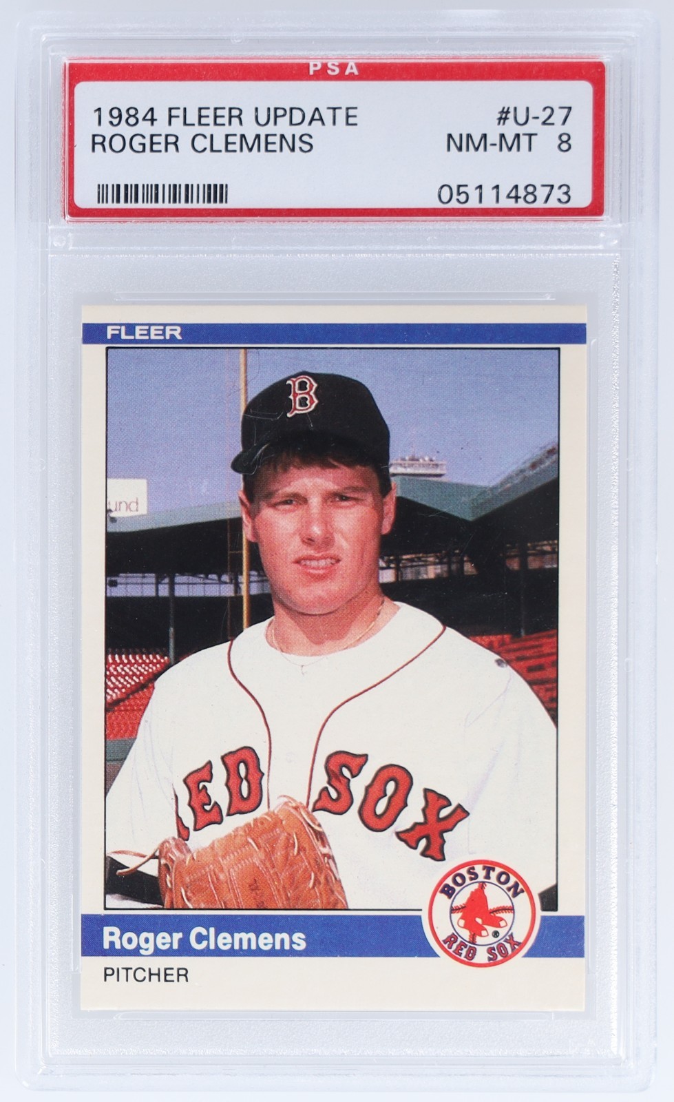 1984 Fleer Update Roger Clemens #U-27 PSA 8 RC Baseball NM-MT