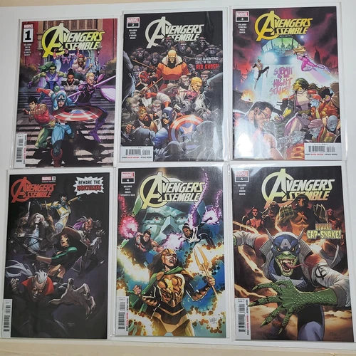Avengers Assemble #1-5 Complete Set, VF/NM to NM (Marvel, 2024) 2 3 4