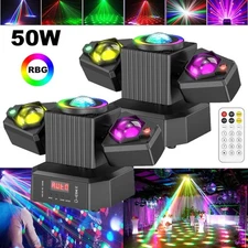 Laser Light RGBW LED Moving Head Disco Stage Lighting Beam DMX512 Party DJ