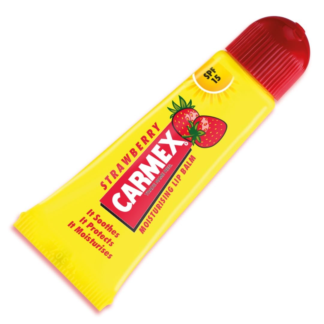 Carmex Strawberry Balm Hydrate Lips with SPF Protection  10g Tube