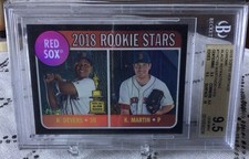 2018 Topps Heritage Rafael Devers RC Rookie Black Chrome Refractor 51/69 BGS 9.5