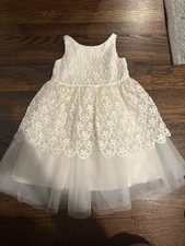 Janie and Jack Girls Dress White Floral Lace ...