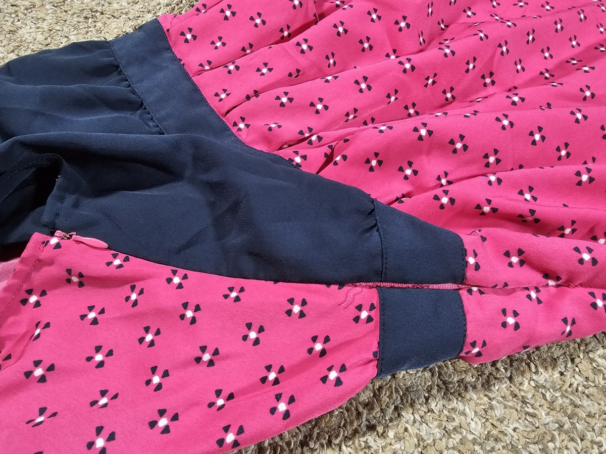 Tommy Hilfiger Above Knee Pink And Blue Dress Size 0 View 6