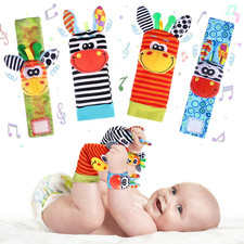 Wrist Rattle Foot Finder Socks Set for Baby Ankle Socks  Arm Hand Rattle Newbor
