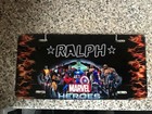 Marvel Heroes Bedroom Door Sign Personalised RALPH  12x6" vgc Metal