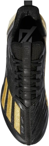 Men's Adidas Adizero Low Top Lightweight Football Cleats BLK/GLD GX4051 Sz:9.5 - Picture 4 of 6