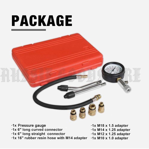 Compression Test Engine Petrol Tester Kit Set FOR Automotive Car Brass Tool AU - Picture 2 of 12