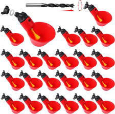 24Pack Chicken Waterer Cups,Poultry Water Cups,Automatic Poultry Waterer for DIY