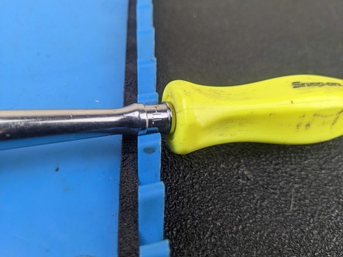 #bk290 Snap-on Tools THLFD72HV Hi-Viz Yellow 1/4" Drive Hard Grip Flex Ratchet - Picture 9 of 24