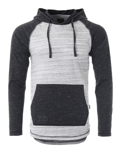 ZIMEGO langärmeliger Kapuzenpullover für Herren - leichter farbiger Blockpullover mit Kapuze - Bild 3 von 18