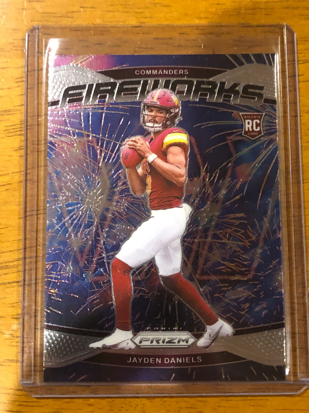 2024 Panini Prizm Fireworks Insert Jayden Daniels #24 Rookie RC Commanders