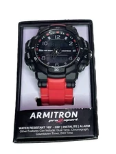 Armitron Pro Sport Watch 20/5513BNVTB Men Digital Red Black Backlight