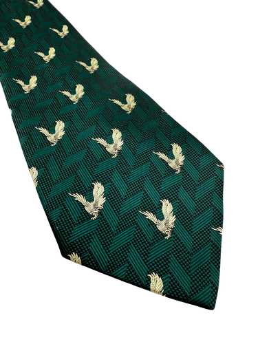 Giorgio ARMANI Embroidered Vintage Neck Tie Italian SILK Men's Green 58X3.8"