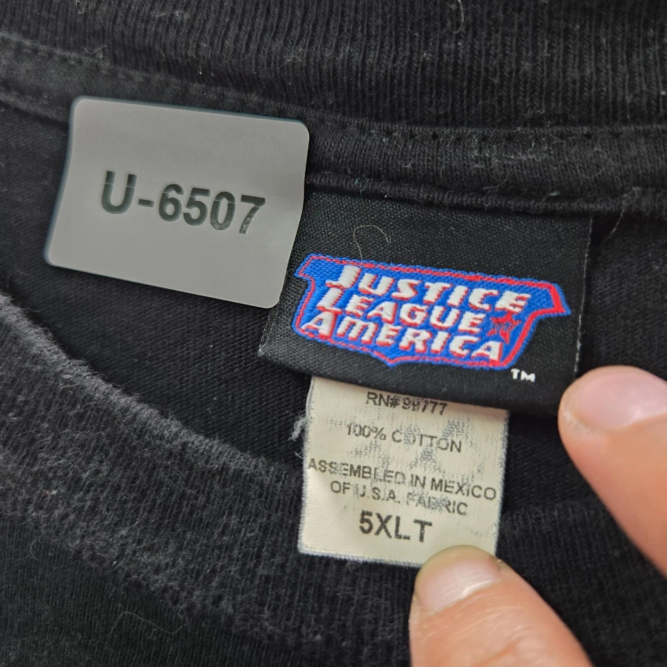 Camiseta Justice League America Hombre 5XLT Negra Y2K Linterna Verde Manga Corta Foto 2 de 4