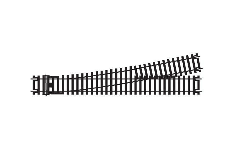 Hornby R8077 OO Gauge Express Point Left Hand