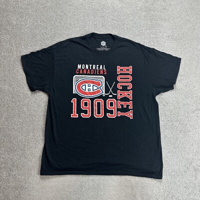 NHL Herren Hockey T-Shirt Kurzarm Gr. 2XL Monteral Canadiens 15818 Schwarz