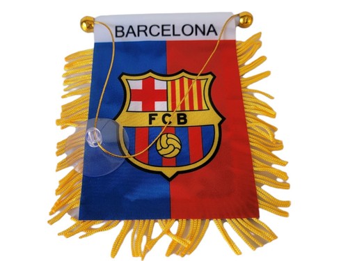 BARCELONA MINI BANNER FLAGGE IDEAL FÜR AUTO & HAUS FENSTER SPIEGEL HÄNGEND 2 SEITEN - Bild 2 von 2