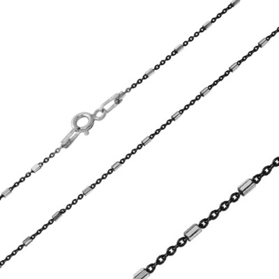 Argento Sterling, placcato rodio, maglia a forma di diamante da 2
