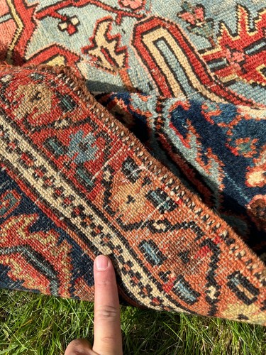 £40000 Hand knotted HANDMADE Persiann Heriz Serapi vegtable dye rug 370 x 270cm - Picture 11 of 11