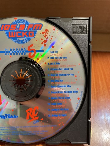 WCKG 105.9 CHICAGO’S CLASSIC ROCK: CLASSICS VOLUME 5 CD! W/ROBIN TROWER! NR-MINT - Picture 8 of 11