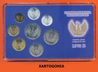 GREECE COINS 1973B, COMPLETE SET in case, UNC