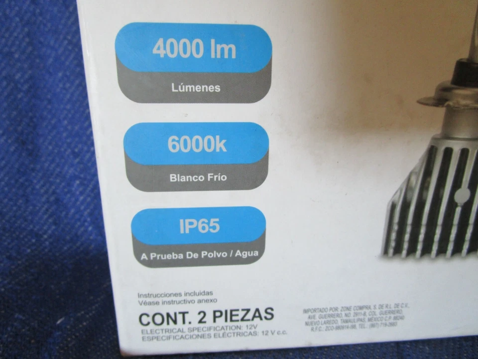 PAIR Pilot Automotive LED Fog Light Bulbs PL-H7 Foto 3 de 4