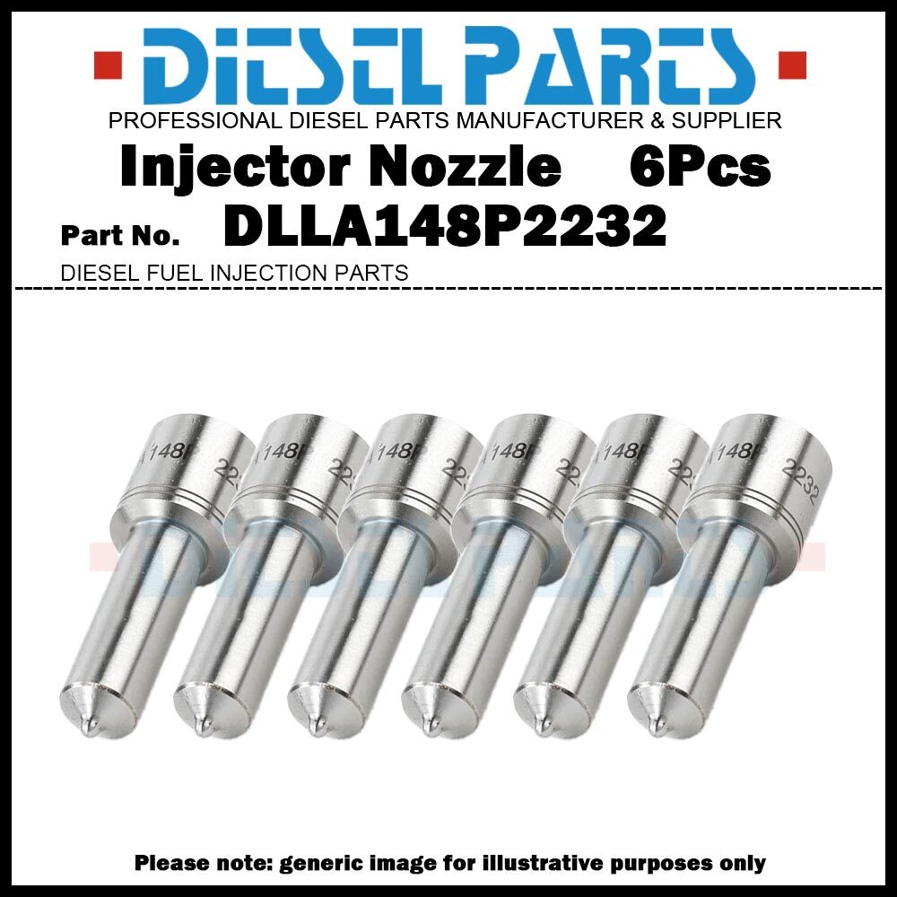 6x Fuel Injector Nozzle DLLA148P2232 for Scania 12.7L Truck Bus