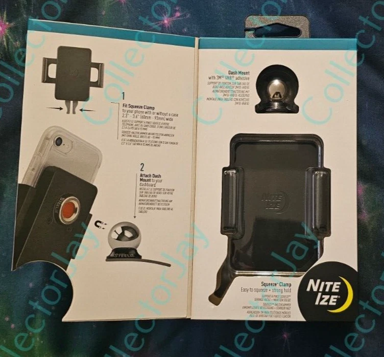 Nite Ize Steelie 360° Magnetic Mount Squeeze Dash Kit *New Sealed + Extra Mount* - Image 3 of 4