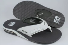 REEF FANNING GRAY/WHITE FLIP FLOPS THONG SANDALS BEACH MICK GREY US MEN SIZES