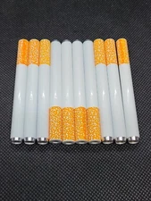 10x Metal One Hitter Pipe Cigarette Style Dugout Bat Large 3" Free USA Shipping 